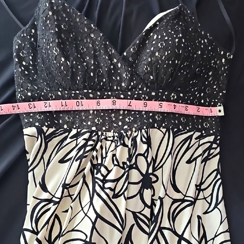 Black and White Floral Dress